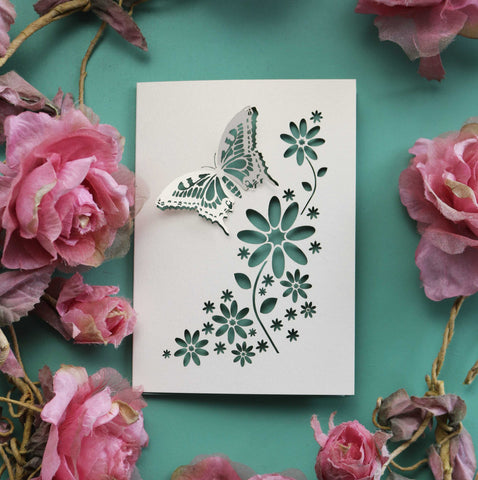 A butterfly card for any occasion - A6 / Sage