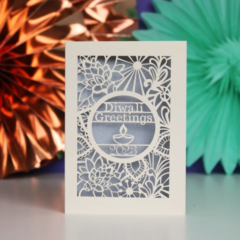 Papercut Diwali 2023 Card - A6 (small) / Silver