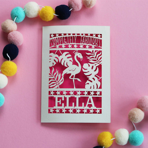 Completely Fabulous Personalised Papercut Card - 