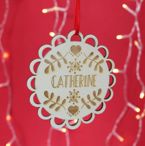 Personalised Scandi Inspired Christmas Decoration