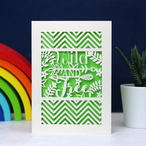 Wild And Free Papercut Card