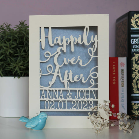 A laser cut card for a wedding or anniversary - A6 (Small) / Silver