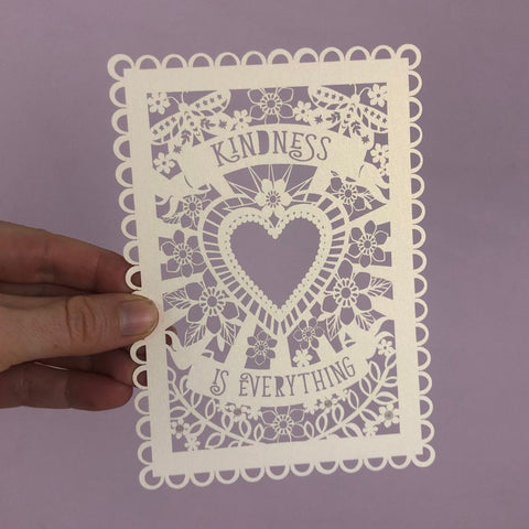Kindness is Everything A6 Papercut Postcard