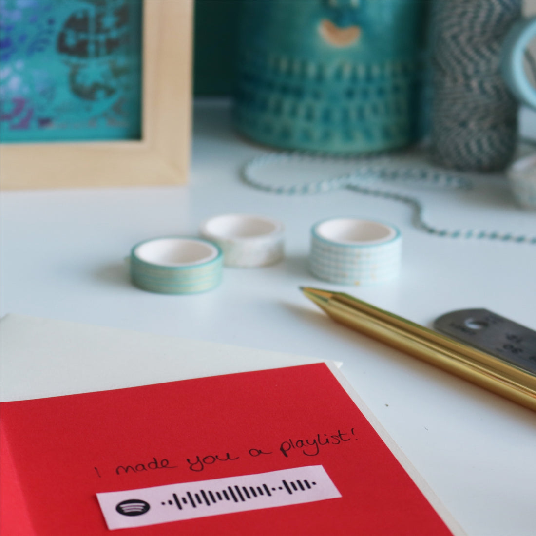 how to add a playlist to a greetings card