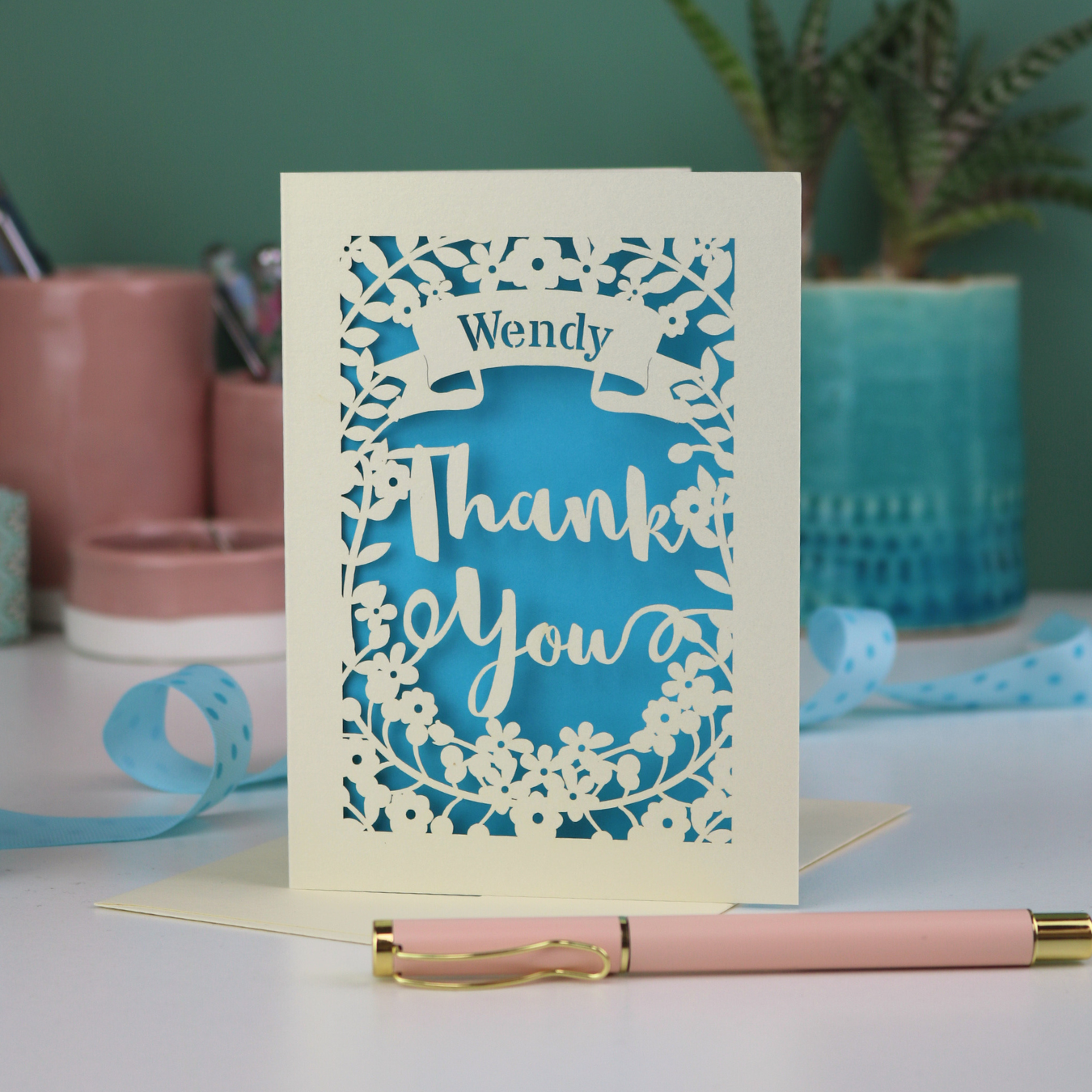 Laser cut thank you cards