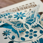 Laser Cut 100th Birthday Card – Personalised 3D Butterfly Design