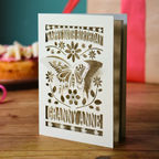 Laser Cut 100th Birthday Card – Personalised 3D Butterfly Design