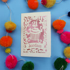 21st Birthday Card – Personalised Laser Cut Cupcake Design