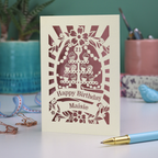 Personalised Birthday Card – Cupcake Stand Design - Any Age