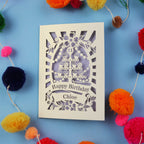 21st Birthday Card – Personalised Laser Cut Cupcake Stand Design