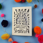 21st Birthday Card – Personalised Laser Cut Cupcake Stand Design