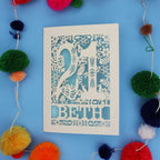 21st Birthday Card – Personalised Laser Cut Woodland Design