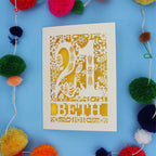 21st Birthday Card – Personalised Laser Cut Woodland Design