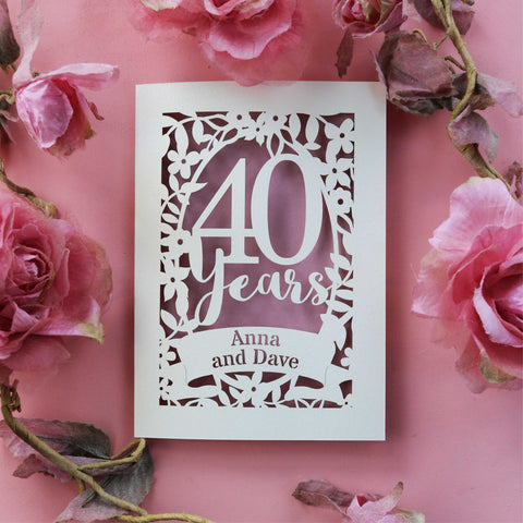 Special anniversary cards UK - A6 (small); / Dusky Pink;