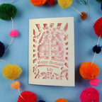 40th Birthday Card – Personalised Laser Cut Cupcake Stand Design