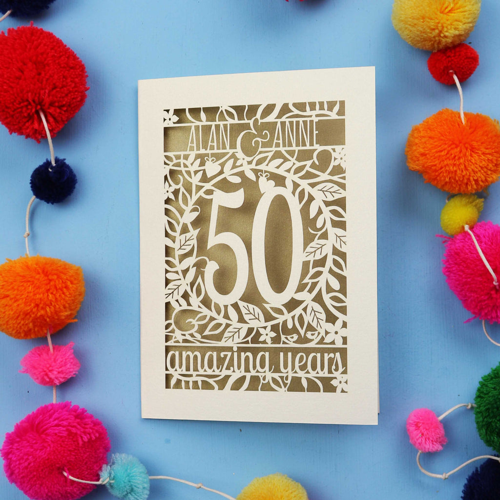 Personalised Flower Anniversary Card