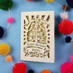 50th Birthday Card – Personalised Laser Cut Cupcake Stand Design