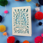 50th Birthday Card – Personalised Laser Cut Cupcake Stand Design