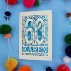 60th Birthday Card – Personalised Laser Cut Woodland Design