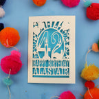 Any Age Laser Cut Personalised Birthday Card