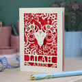 Personalised Aries Papercut Birthday Card