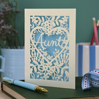 Papercut Aunt, Aunty or Auntie Card