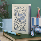 Papercut Aunt, Aunty or Auntie Card