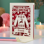 Unique Christmas Card – Personalised Papercut Jumper Design