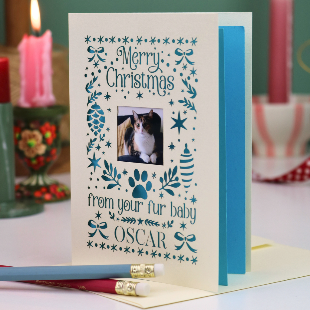 Pet Photo Christmas Card - From Your Fur Baby