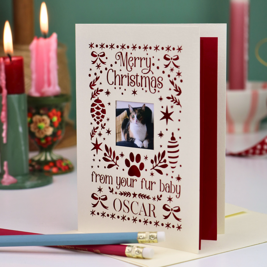 Pet Photo Christmas Card - From Your Fur Baby