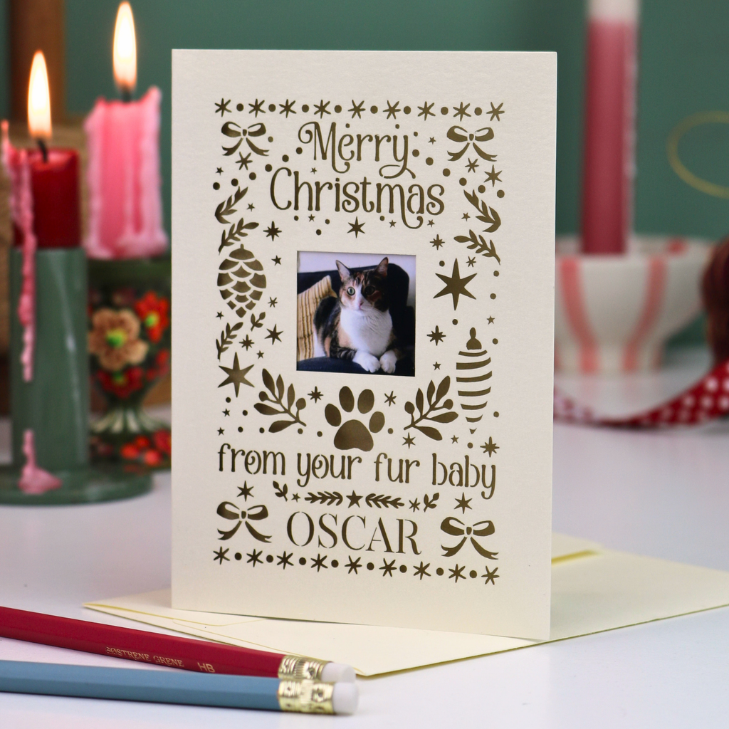 Pet Photo Christmas Card - From Your Fur Baby