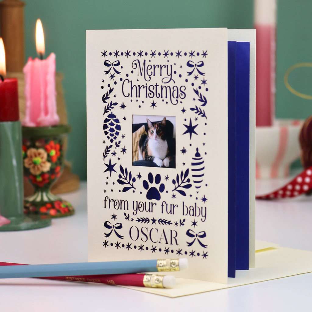 Pet Photo Christmas Card - From Your Fur Baby