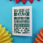 A laser cut celebration card for wonderful people.