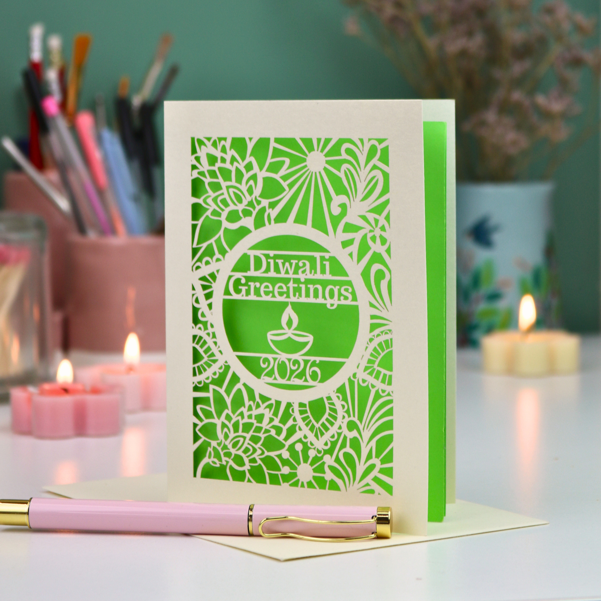 Papercut Diwali Greetings Card 2026