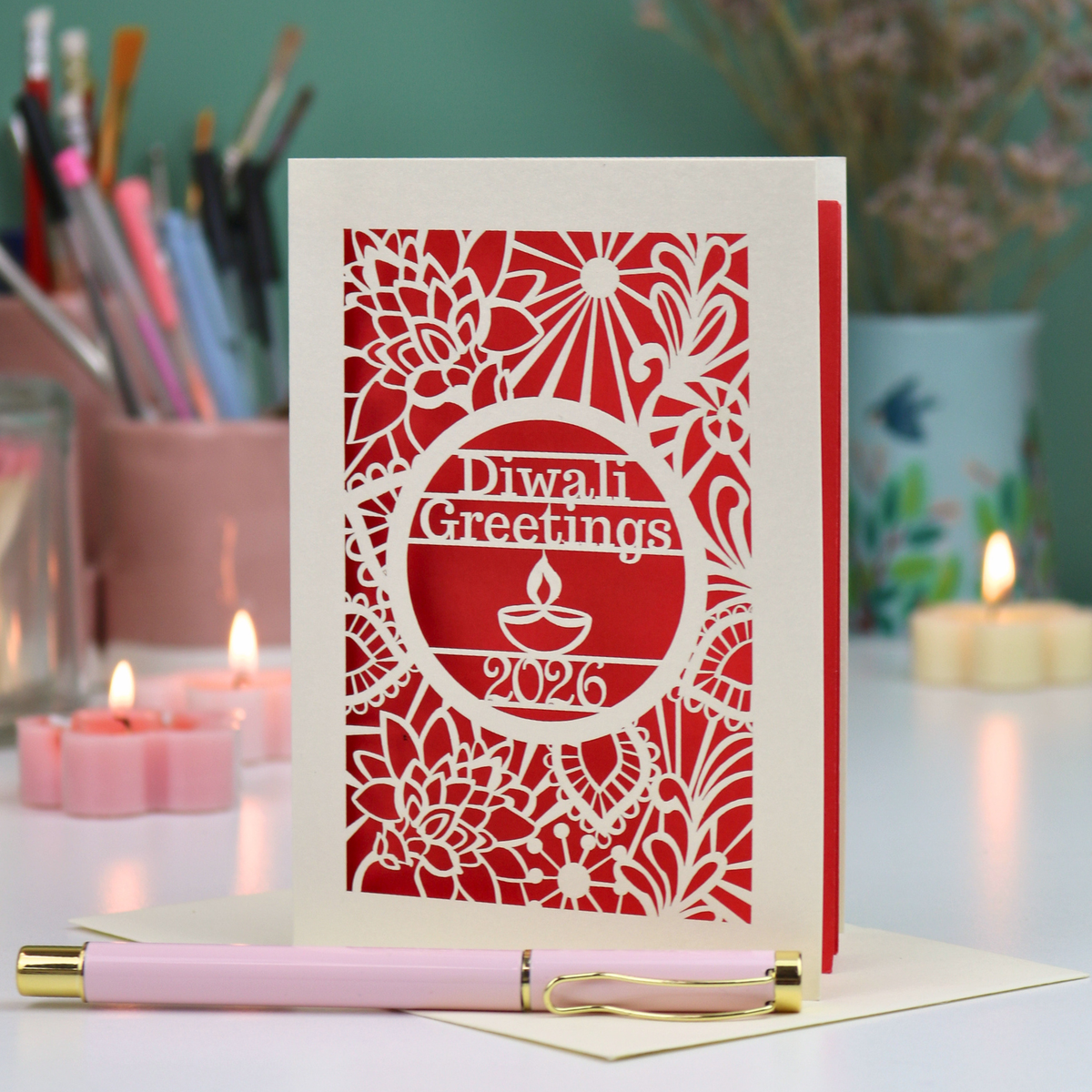 Papercut Diwali Greetings Card 2026
