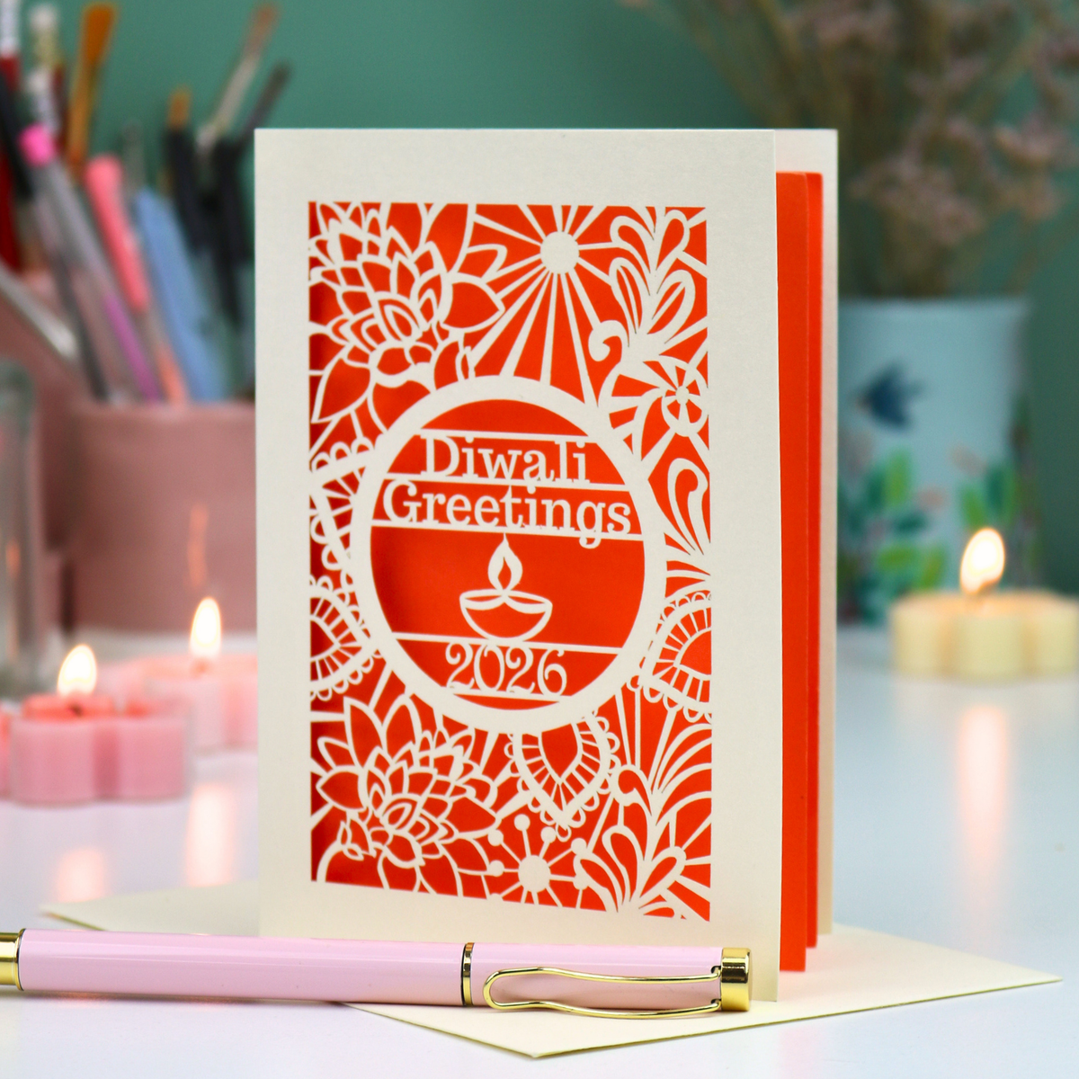 Papercut Diwali Greetings Card 2026