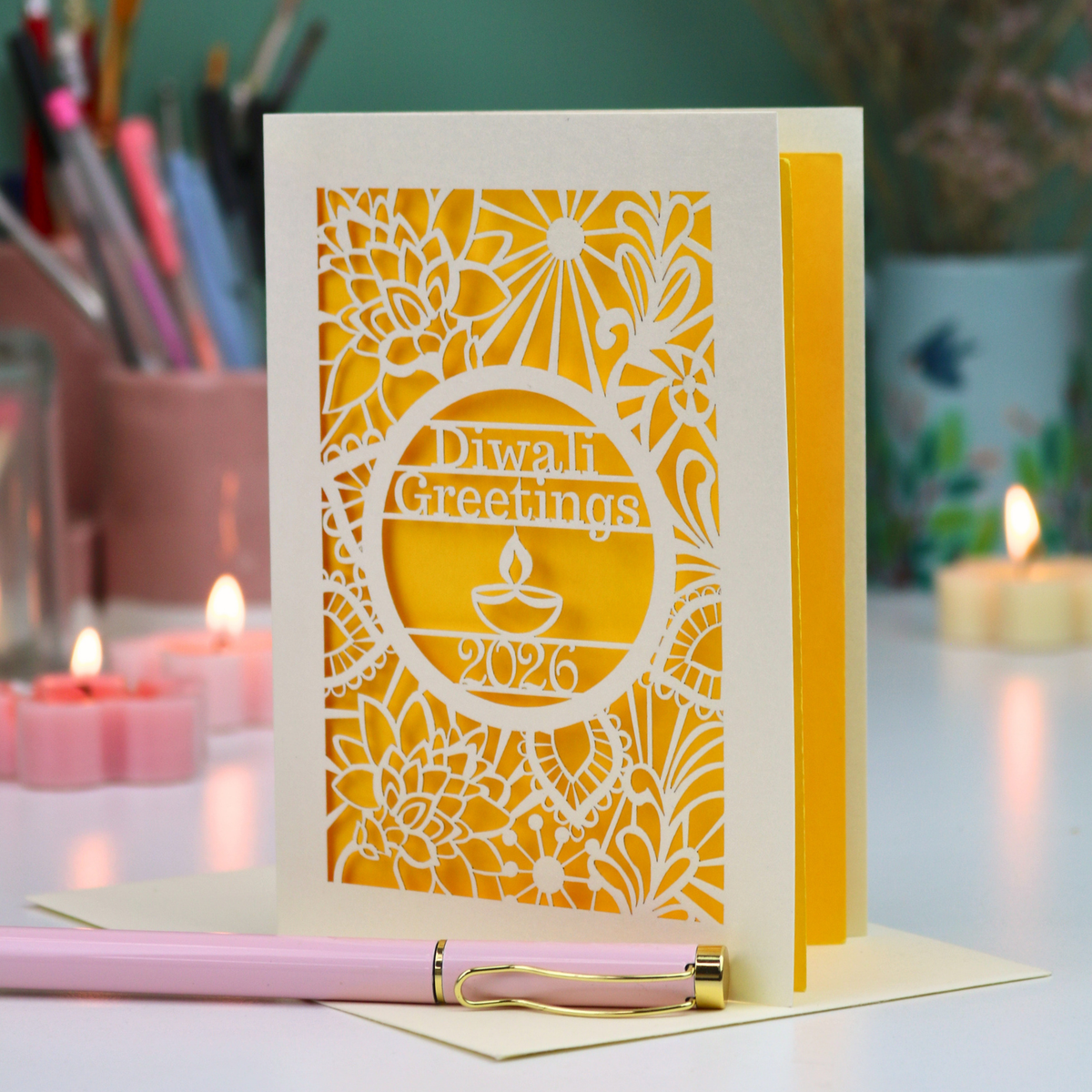 Papercut Diwali Greetings Card 2026