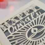 Personalised Papercut Diwali Stars Card