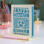 Personalised Papercut Diwali Stars Card