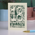 18th Birthday Card – Personalised Laser Cut Woodland Design