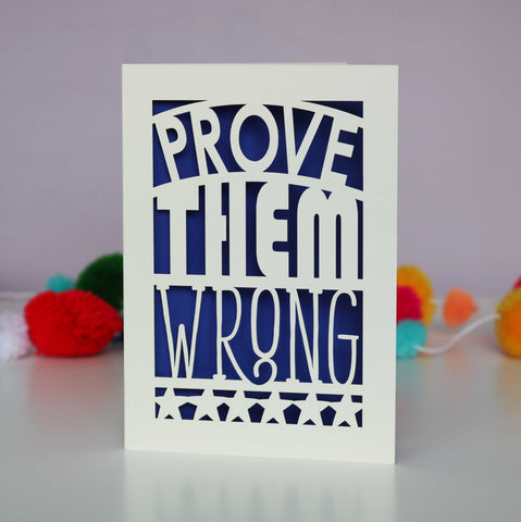 Papercut Prove Them Wrong Card - A6 (small) / Infra Violet