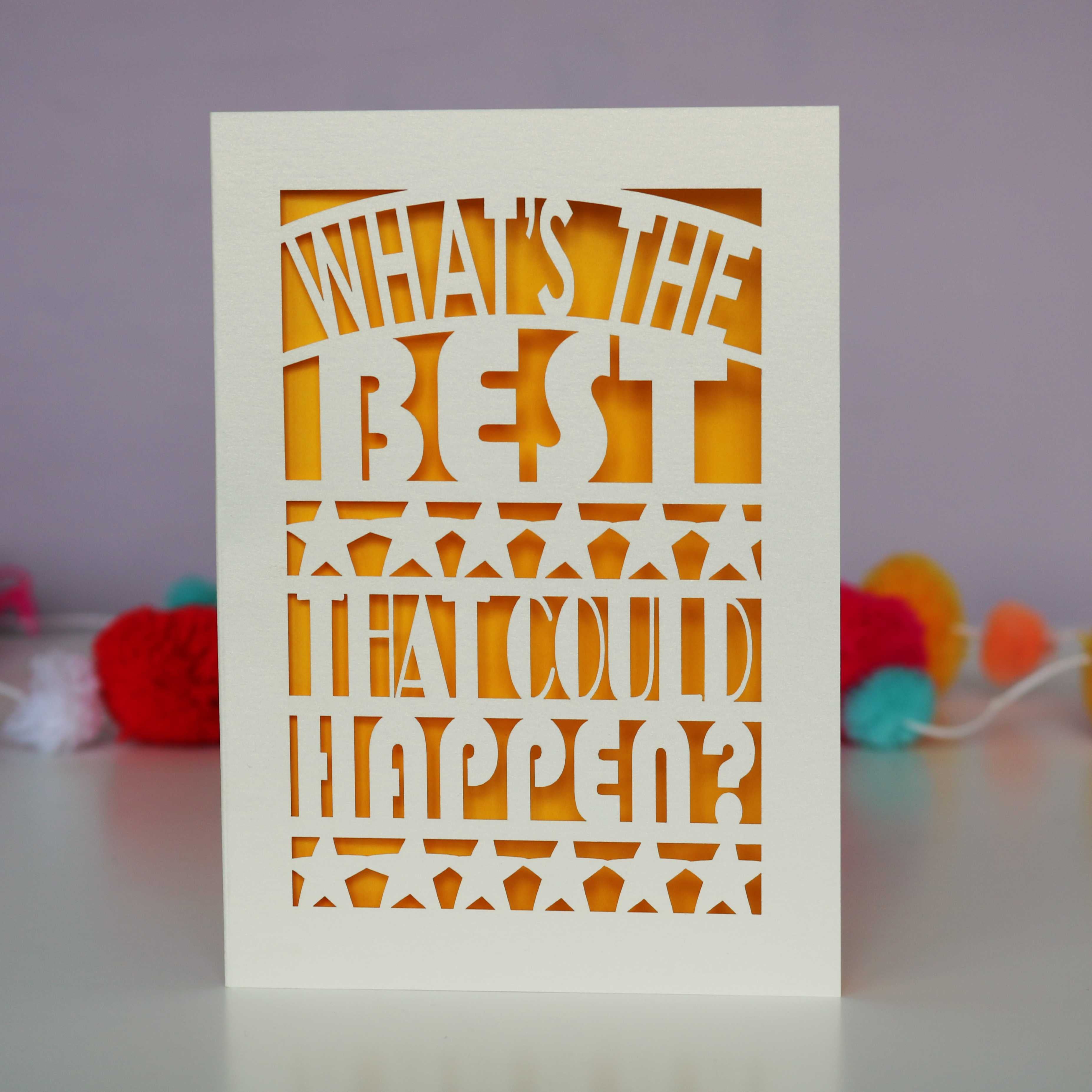 What's The Best That Could Happen? Papercut Card