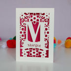 Personalised Papercut Initial Name Card