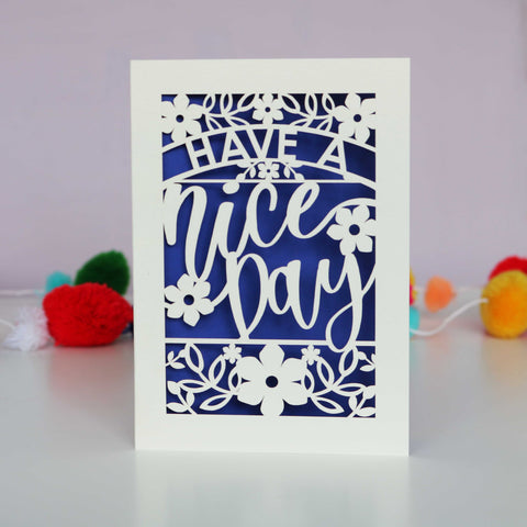 Papercut Have a Nice Day Card - A6 (small) / Infra Violet