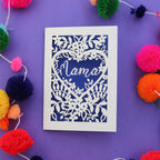 Paper cut Mothers Day cards with "Mama" in a heart