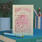 Personalised Papercut Mothering Sunday Card