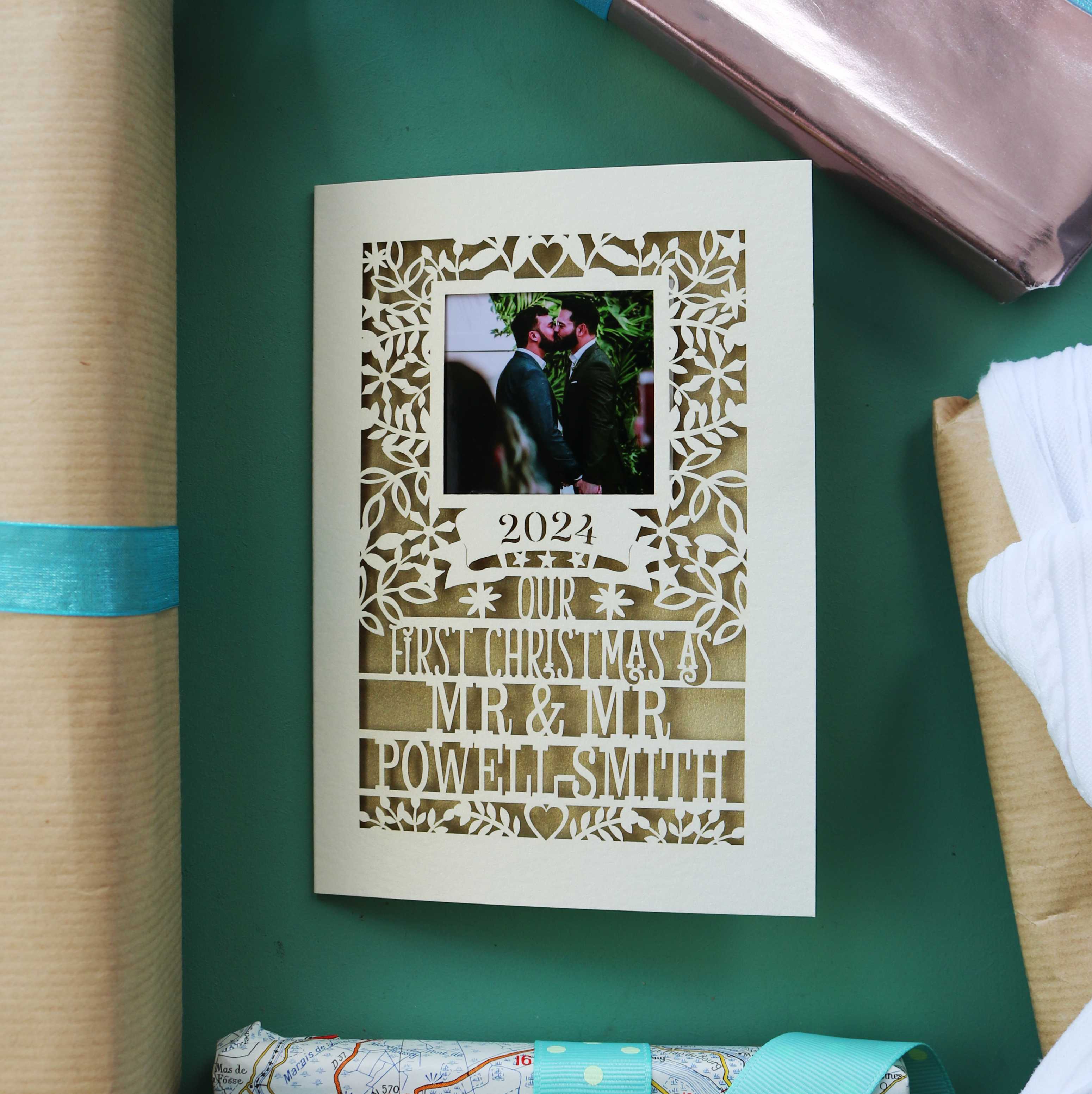 Mr & Mr Our First Christmas Photo Card