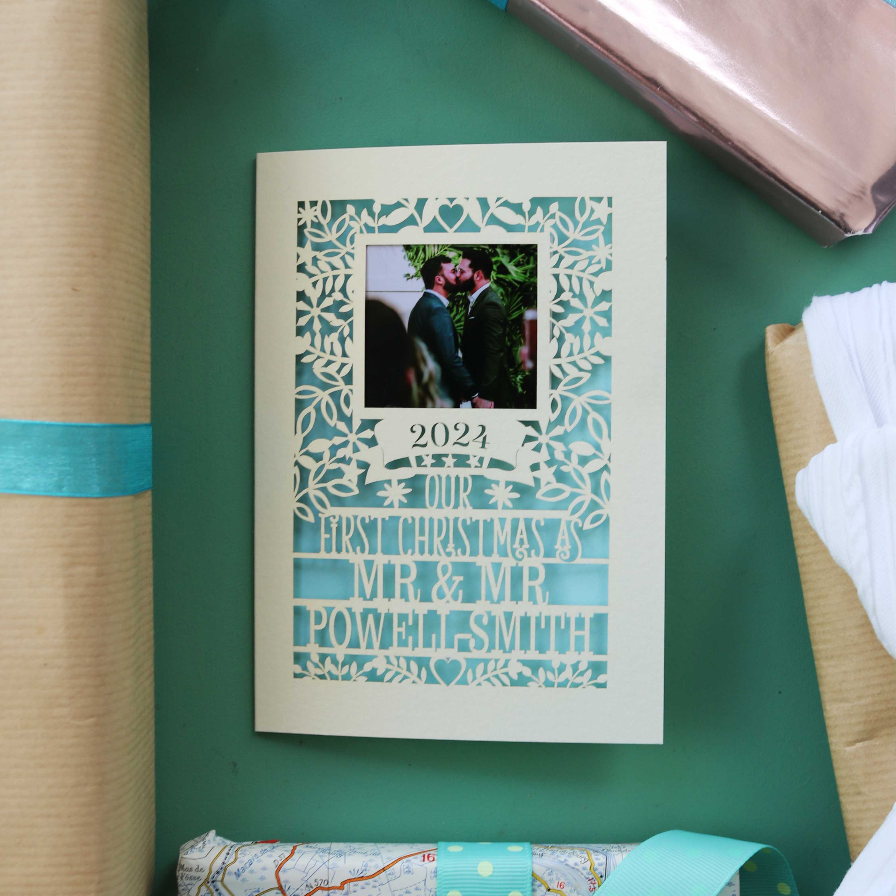 Mr & Mr Our First Christmas Photo Card