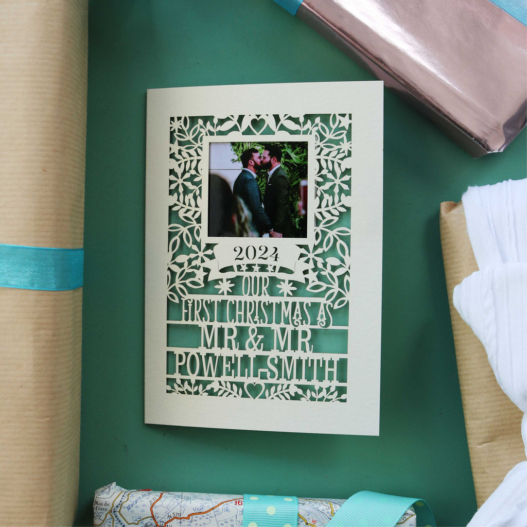 Mr & Mr Our First Christmas Photo Card