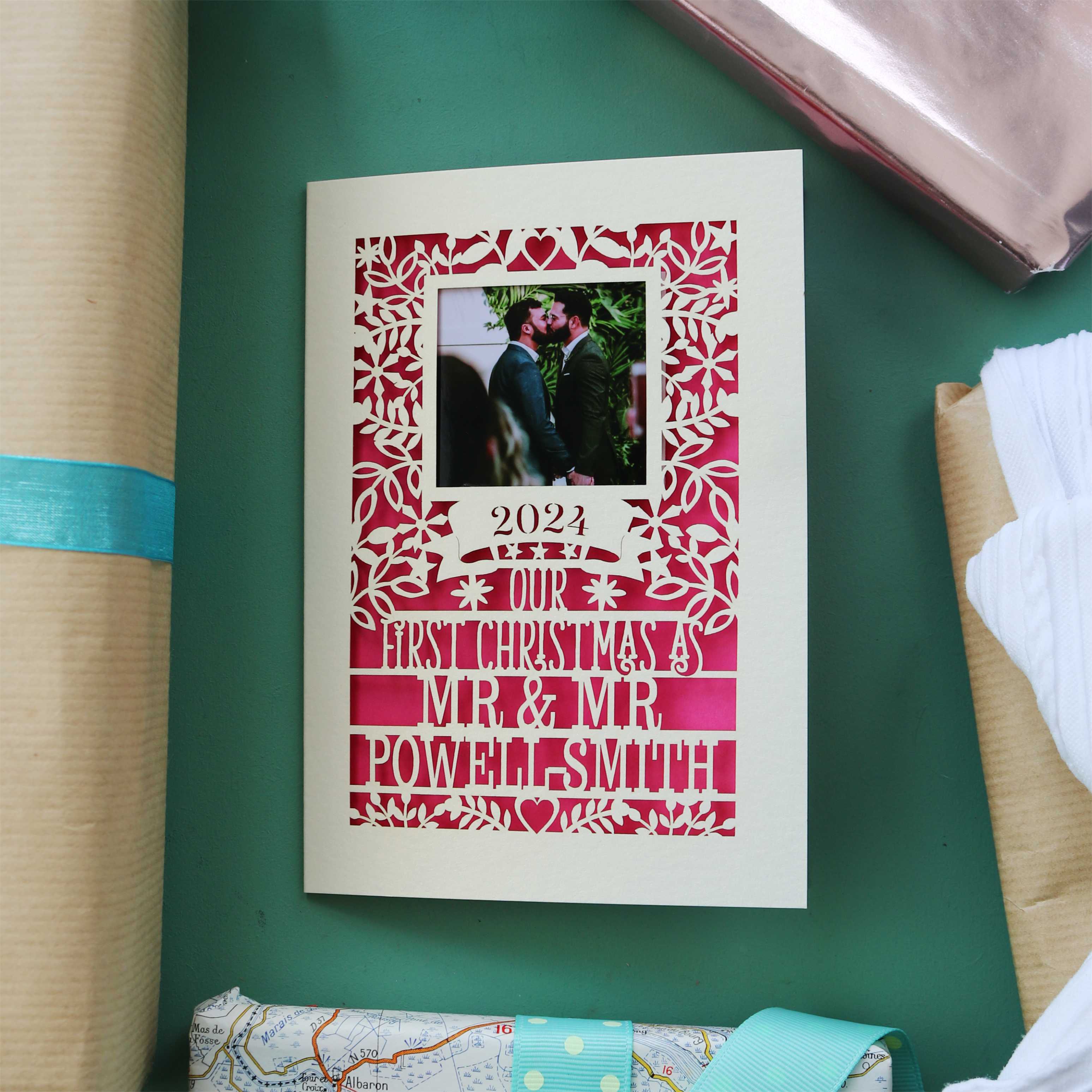 Mr & Mr Our First Christmas Photo Card